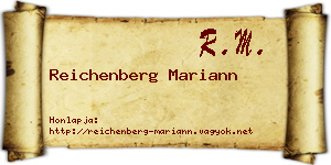 Reichenberg Mariann névjegykártya